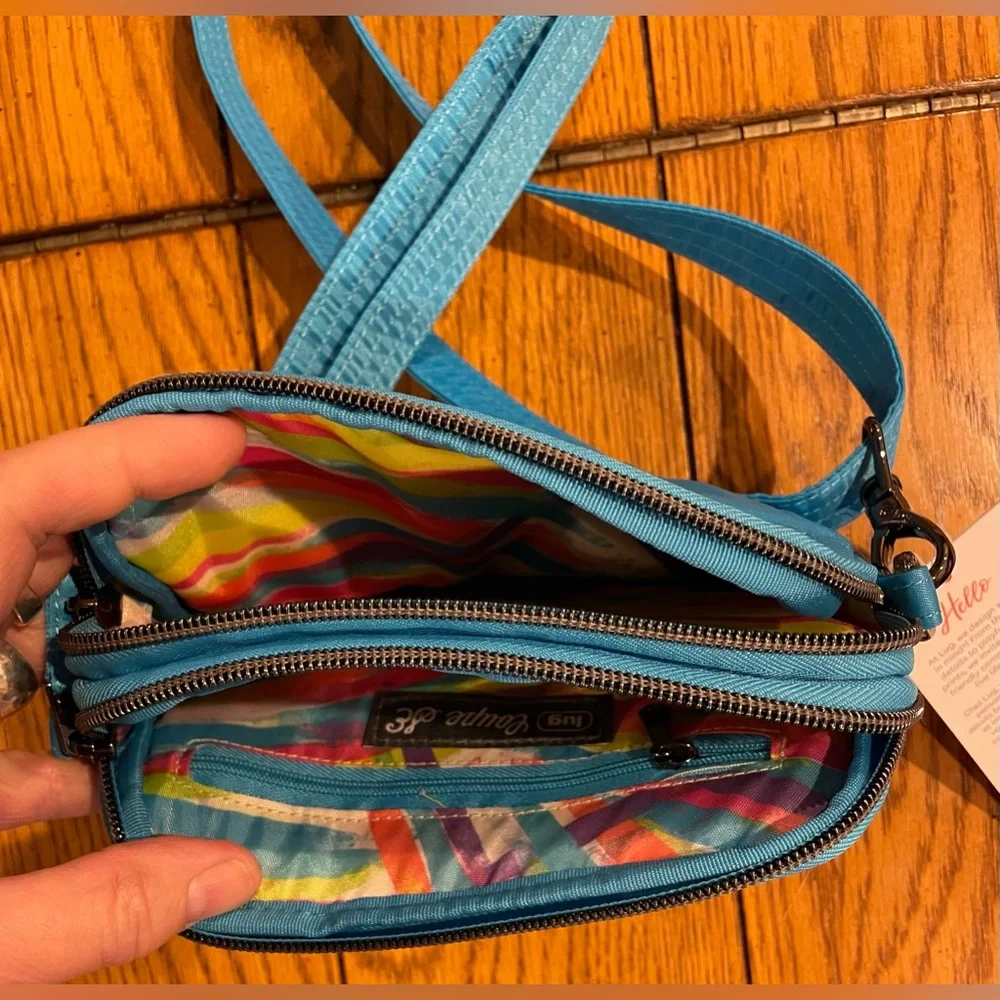 NWT LUG Coupe SE Convertible Crossbody Bag, sky blue color
